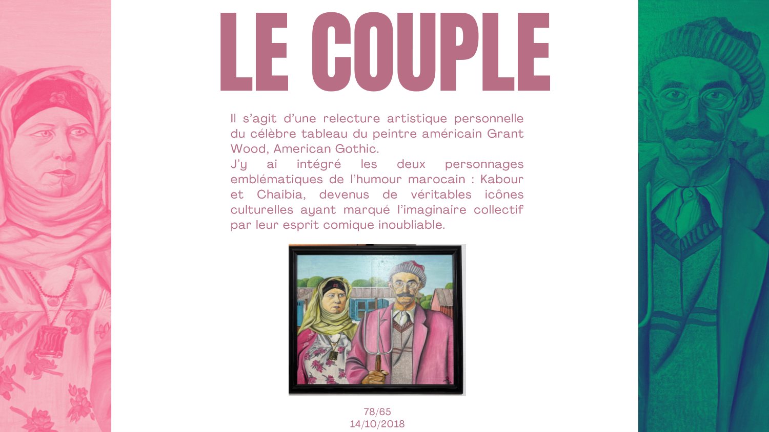 Le Couple: American Gothic reinterpretation featuring Kabour and Chaibia