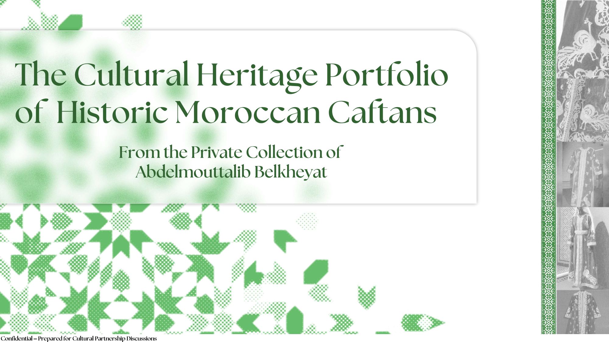 Cover: The Cultural Heritage Portfolio of Historic Moroccan Caftans