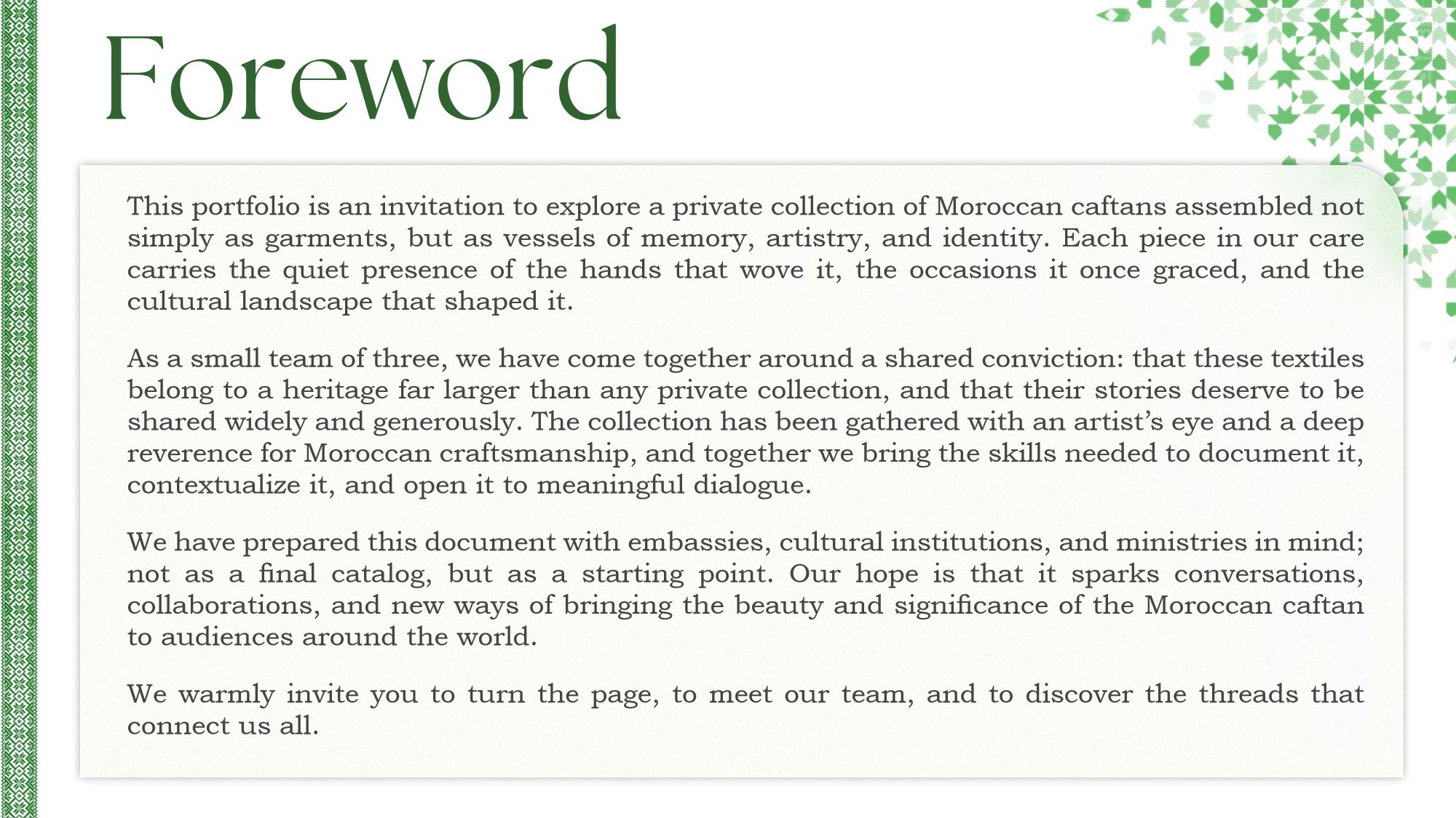 Institutional Foreword and Mission