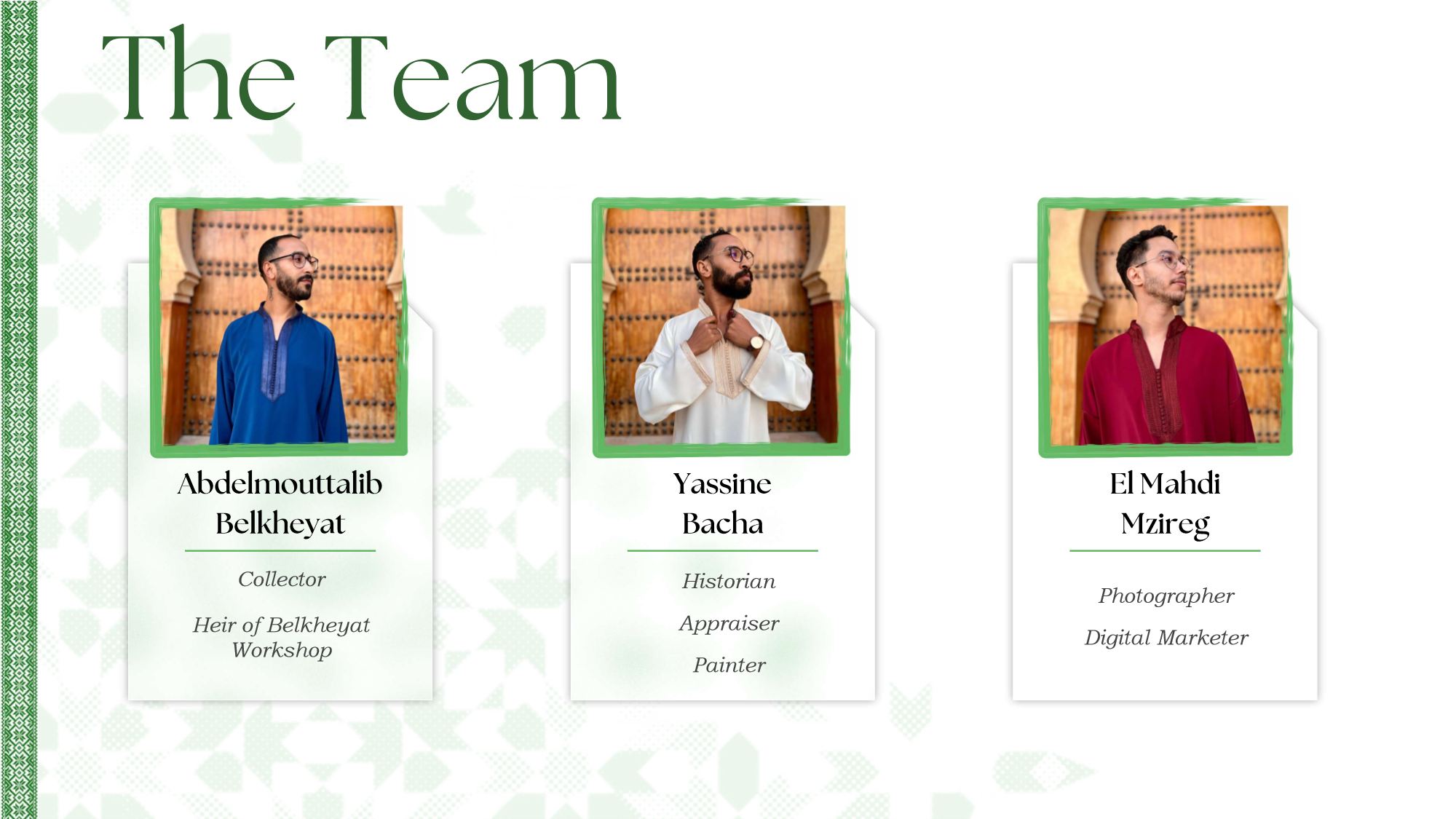 Team: Abdelmouttalib Belkheyat, Yassine Bacha, El Mahdi Mzireg