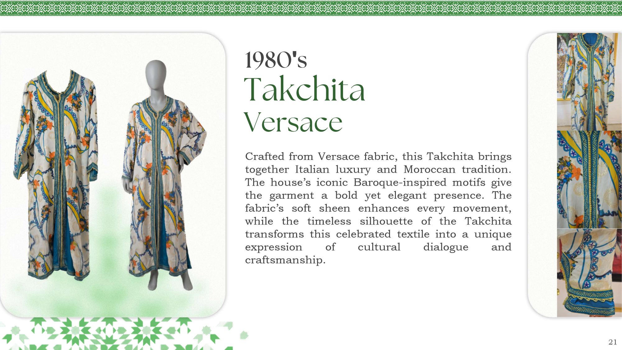 1980s Takchita Versace Italian silk encounter