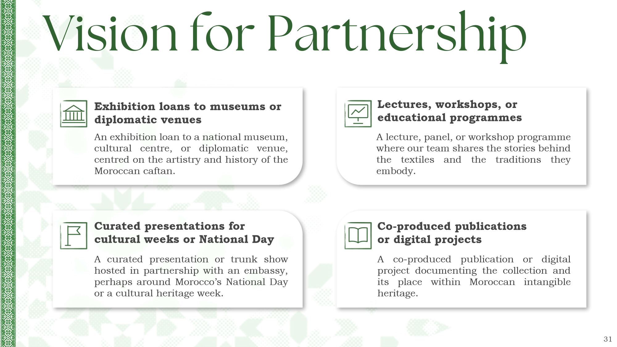 Institutional partnership models and museum loans