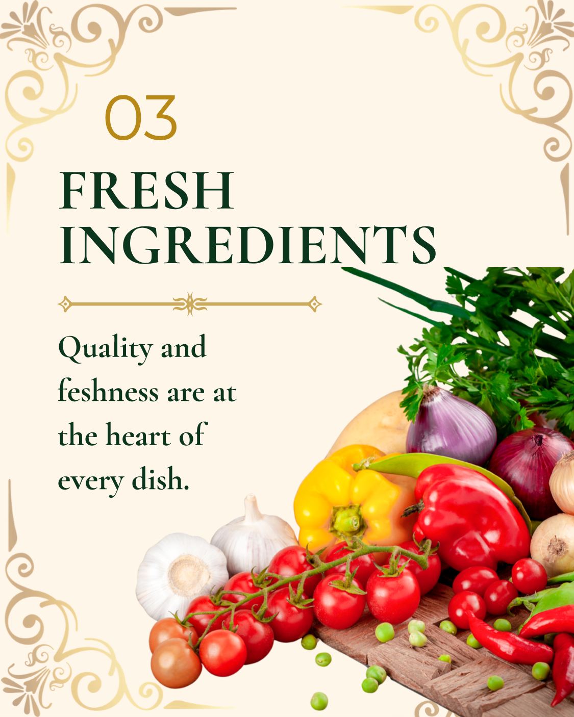Culinary pillar: slow cooking and fresh herbs
