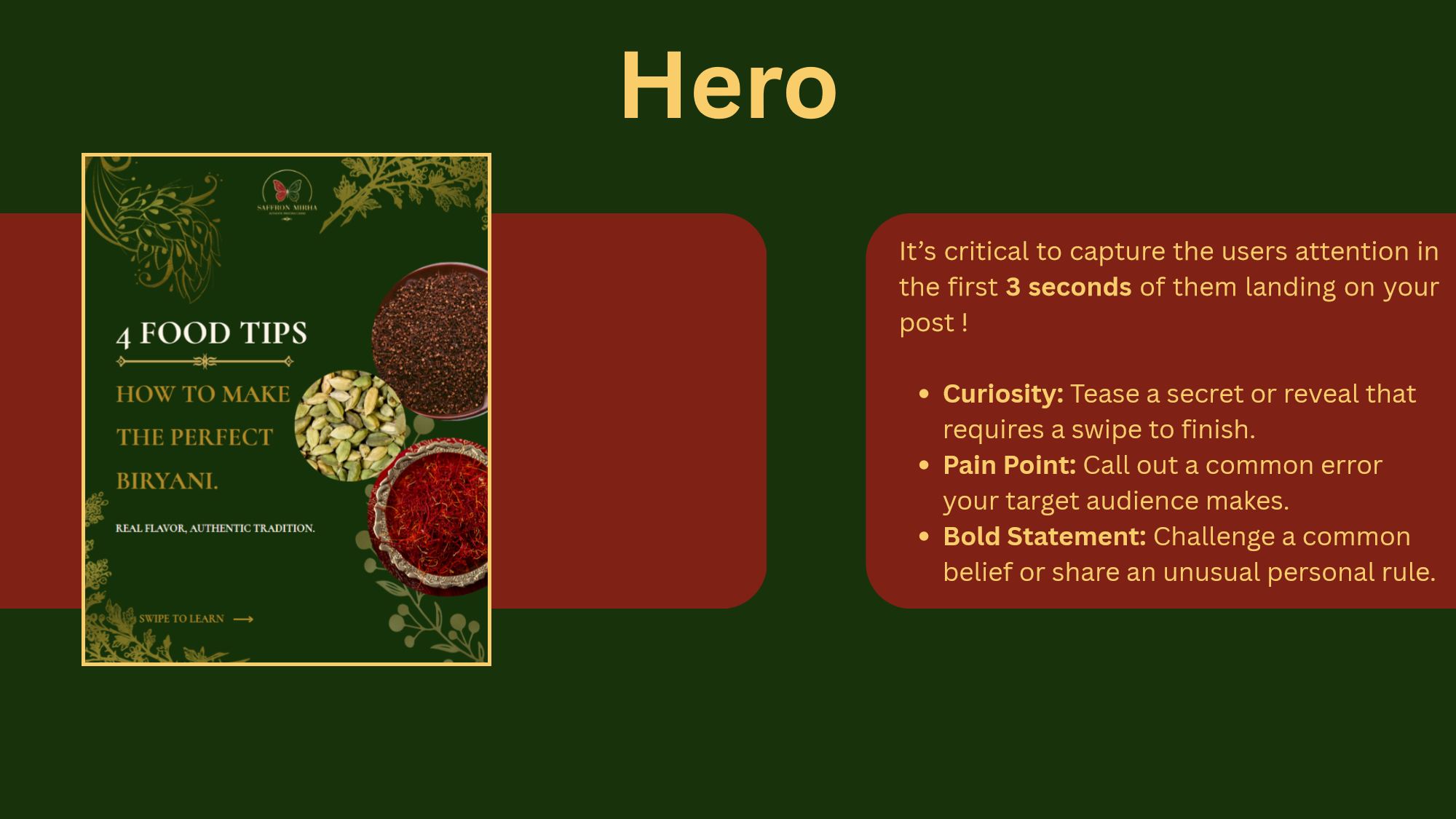 Design Remarks Slide: 3-Second Hook Rule